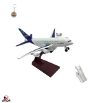 ماکت هواپیما ناب سل مدل فلزی موزیکال چراغدار ایرباسA380 استند دار - Image 3