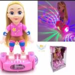 عروسک دختر اسکیت سوار چراغ