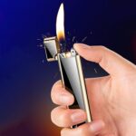 فندک لایتر مدل مشکی نقره ای - Image 2