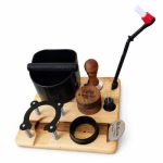 تجهیزات قهوه گتر سایز 51 با چوب راش و نات باکس مینی | Coffee Accessories Stand Gater 51mm